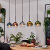 Koyoto Hanglamp, Kogellampje, Hanglamp Natuurlijke kleuren, Zwart, 5-lichts