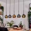 Koyoto Hanglamp, Kogellampje, Hanglamp Natuurlijke kleuren, Zwart, 5-lichts