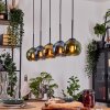 Koyoto Hanglamp, Kogellampje, Hanglamp Natuurlijke kleuren, Zwart, 5-lichts