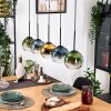 Koyoto Hanglamp, Kogellampje, Hanglamp Natuurlijke kleuren, Zwart, 5-lichts
