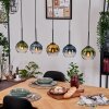 Koyoto Hanglamp, Kogellampje, Hanglamp Natuurlijke kleuren, Zwart, 5-lichts