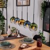 Koyoto Hanglamp, Kogellampje, Hanglamp Natuurlijke kleuren, Zwart, 5-lichts