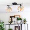 Ripoll Plafondlamp, Kogellampje Amber, Duidelijk, 2-lichts