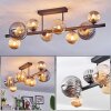 Chehalis Plafondlamp, Kogellampje Amber, Rookkleurig, 8-lichts