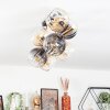 Koyoto Plafondlamp, Kogellampje Goud, Zwart, 8-lichts