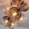 Koyoto Plafondlamp, Kogellampje Goud, Zwart, 8-lichts