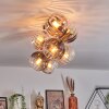 Koyoto Plafondlamp, Kogellampje Goud, Zwart, 8-lichts