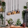 Koyoto Hanglamp, Kogellampje, Hanglamp Natuurlijke kleuren, Zwart, 5-lichts