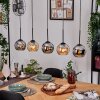 Koyoto Hanglamp, Kogellampje, Hanglamp Natuurlijke kleuren, Zwart, 5-lichts