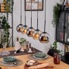 Koyoto Hanglamp, Kogellampje, Hanglamp Natuurlijke kleuren, Zwart, 5-lichts