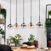 Koyoto Hanglamp, Kogellampje, Hanglamp Natuurlijke kleuren, Zwart, 5-lichts