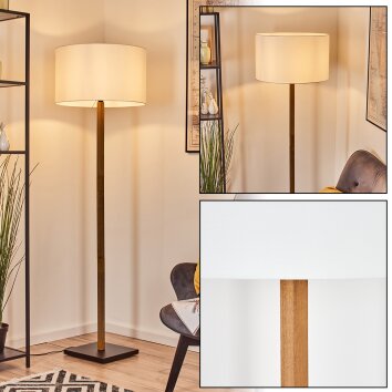 Flemming Staande lamp Natuurlijke kleuren, Zwart, 1-licht