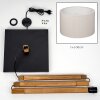 Flemming Staande lamp Natuurlijke kleuren, Zwart, 1-licht