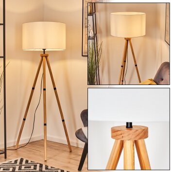 Flemming Staande lamp Natuurlijke kleuren, Zwart, 1-licht