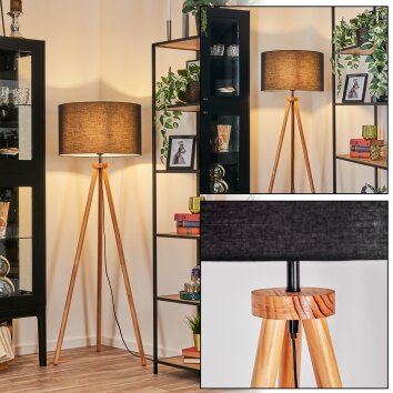 Flemming Staande lamp Natuurlijke kleuren, Zwart, 1-licht