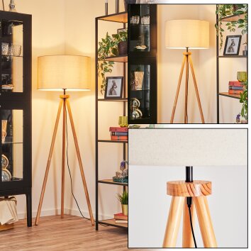 Flemming Staande lamp Natuurlijke kleuren, Zwart, 1-licht