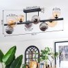 Chehalis Plafondlamp, Kogellampje Amber, Rookkleurig, 8-lichts