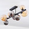 Chehalis Plafondlamp, Kogellampje Amber, Rookkleurig, 8-lichts