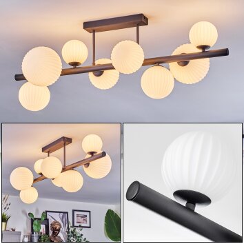 Chehalis Plafondlamp, Kogellampje Wit, 8-lichts