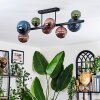 Chehalis Plafondlamp, Kogellampje Blauw, Groen, Koperkleurig, 8-lichts