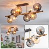 Koyoto Plafondlamp, Kogellampje Goud, Zwart, 8-lichts