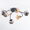 Chehalis Plafondlamp, Kogellampje Amber, Rookkleurig, 6-lichts