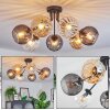 Koyoto Plafondlamp, Kogellampje Amber, Duidelijk, Rookkleurig, 7-lichts
