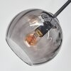 Koyoto Plafondlamp, Kogellampje Amber, Duidelijk, Rookkleurig, 7-lichts