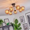 Koyoto Plafondlamp, Kogellampje Amber, 7-lichts