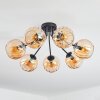 Koyoto Plafondlamp, Kogellampje Amber, 7-lichts