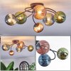 Chehalis Plafondlamp, Kogellampje Blauw, Groen, Koperkleurig, 6-lichts