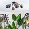 Chehalis Plafondlamp, Kogellampje Blauw, Groen, Koperkleurig, 6-lichts