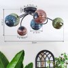 Chehalis Plafondlamp, Kogellampje Blauw, Groen, Koperkleurig, 6-lichts