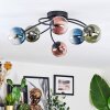 Chehalis Plafondlamp, Kogellampje 56 cm Blauw, Groen, Duidelijk, Koperkleurig, 6-lichts