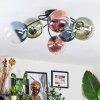 Chehalis Plafondlamp, Kogellampje 56 cm Blauw, Groen, Duidelijk, Koperkleurig, 6-lichts