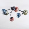 Chehalis Plafondlamp, Kogellampje 56 cm Blauw, Groen, Duidelijk, Koperkleurig, 6-lichts