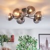 Chehalis Plafondlamp, Kogellampje 20 cm Duidelijk, Rookkleurig, 6-lichts