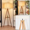 Flemming Staande lamp Hout donker, Zwart, 1-licht