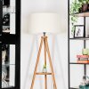 Flemming Staande lamp Hout donker, Zwart, 1-licht