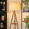 Flemming Staande lamp Hout donker, Zwart, 1-licht