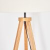 Flemming Staande lamp Hout donker, Zwart, 1-licht