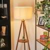 Flemming Staande lamp Hout donker, Zwart, 1-licht