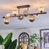 Chehalis Plafondlamp, Kogellampje Amber, Duidelijk, Rookkleurig, 8-lichts
