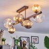 Chehalis Plafondlamp, Kogellampje Amber, Duidelijk, Rookkleurig, 8-lichts