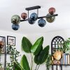 Chehalis Plafondlamp, Kogellampje Blauw, Groen, Koperkleurig, 8-lichts