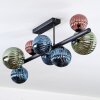 Chehalis Plafondlamp, Kogellampje Blauw, Groen, Koperkleurig, 8-lichts