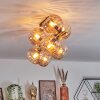 Koyoto Plafondlamp, Kogellampje Goud, Zwart, 8-lichts