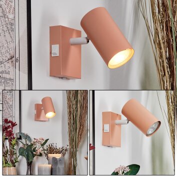 Javel Wandlamp, Muurspot Roze, Wit, 1-licht