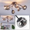 Chehalis Plafondlamp, Kogellampje 58 cm Duidelijk, Rookkleurig, 6-lichts