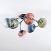 Chehalis Plafondlamp, Kogellampje 58 cm Blauw, Groen, Duidelijk, Koperkleurig, 6-lichts